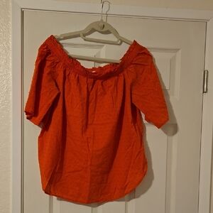 Red Off-Shoulder Women's Top